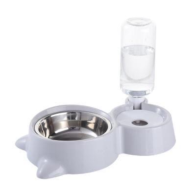 China Amazon Supplier Best Selling Auto Intelligent Automatic Tilt Double Bowl Water ABS+PC Feeder for sale