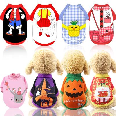 China Fashion For Sale Cheap Cartoon Autumn Winter Fleece Pet Sweater Cute Factory Supply For Pet for sale