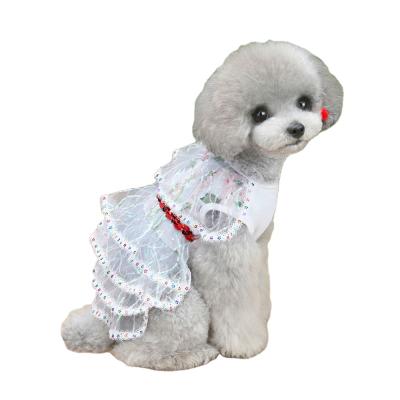 China Good Quality Viable Hot Selling Dog Cat Wedding Dress Pet Puppy Princess Skirt Clothes for sale