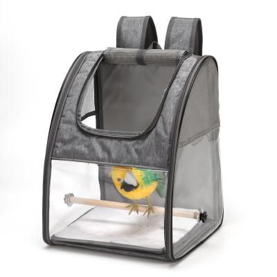 China Bird Travel Cage Pet Carrier Travel Bag Bird Carrier Bag Breathable Lightweight Backpack for sale