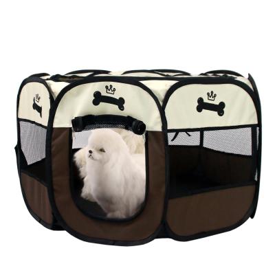 China Folding Breathable Pet Cage Oxford Dog Playpen Portable Pet Barrier Sleeping Tent for sale