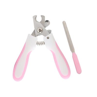 China Amazon Top Selling Sustainable Stainless Steel Cat Dog Nail Clippers With Nail File for sale