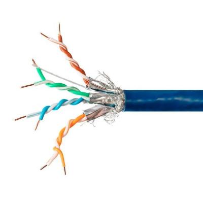 China Computer Network Cat8 UTP SFTP Solid Bare Copper Braided Ethernet Cable Cat 7 Lan Network Cable for sale