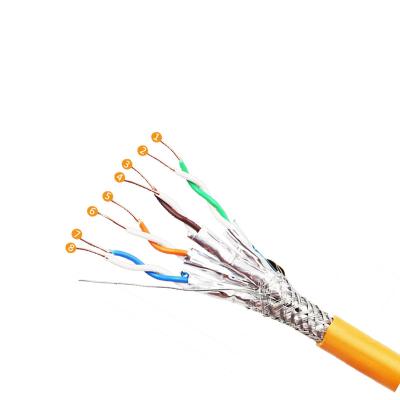 China Computer Networks Ethernet Cat7 Cable Copper Conductor Foil Shield FTP Cat7 Lan Cable For Network for sale