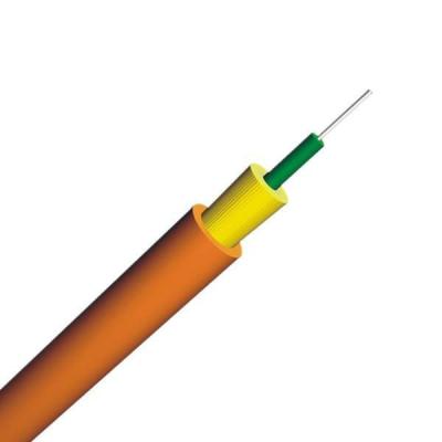 China FTTH FTTB FTTX Network Tight Buffer Fiber Indoor Fiber Optic Cable In Yellow Color LSZH Jacket for sale