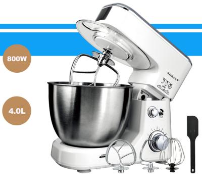 China Household Lasted 2022 Stainless Steel Stand Mixer 4L Household Portable Food Blender With 6 Speeds for sale