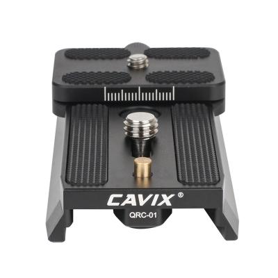 China Cavix Avion-Grade Aluminum Tripod Adapter Aluminum Camera Clamp Quick Release Plate For Arca Swiss Rrs Tripod Ball Head for sale