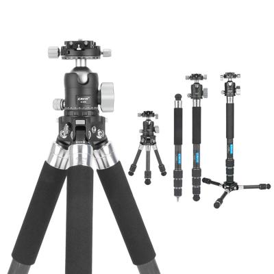 China Professional CAVIX Carbon Fiber PORTABLE Tripod 4 Section Heavy Duty Travel Tripod For Dslr Camera With Stable Tripod Ball Head for sale