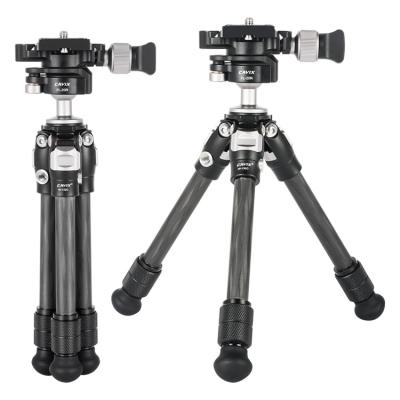 China Professional Travel Tripod CAVIX 2 Lightweight Mini Tripod 2 Section Portable Lightweight Tabletop Carbon Fiber Desktop Digital Camera Tripod/NC; GUA for sale