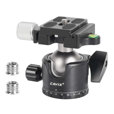 China Aluminum Alloy Cavix Professional 360 Degree Ball Tripod Ball Head Camera Rotating Panoramic Head Adapter Mount for sale