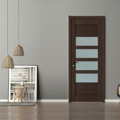 China Sound Insulation Entrance Wooden Bedroom Flat Panel Doors Assembled Doors Glass Wooden Door Solid Timber Slab for sale