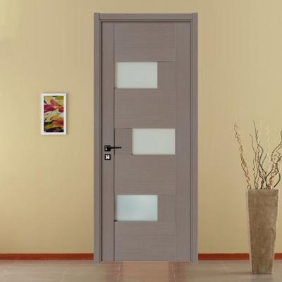 China Modern Assembled Sound Insulation Door Design Solid Wood Entry Door With Assembled Glass Wood Without Slab Glass Door Paint Wholesale for sale