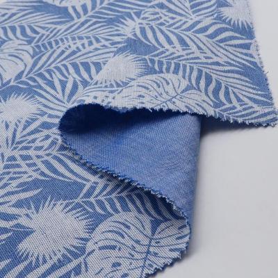 China Shrink-Resistant 100% Cotton Yarn Dyed Double Layer With Nantong Print Woven Shirting Fabric for sale