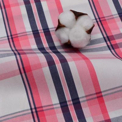 China Shrink-Resistant 100% Cotton Yarn Dyed Woven Linen Fabric For Check Shirts From Nantong Mill for sale