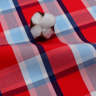 China Shrink-Resistant 100% Cotton Yarn Dyed Woven Linen Fabric For Check Shirts From Nantong Mill for sale