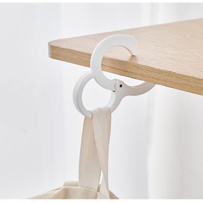 China Adjustable Lock Ring Wardrobe Desktop Non - Mark Clasp Type Hanging Rack Minimalist S-type Hook 2 Piece / Set for sale