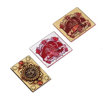 China Waterproof Custom Embossed Brand Logo Metal Perfume Bottle Labels for sale