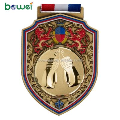 China Europe Factory Directly Design Zinc Alloy Metal Cheap Made Funny Award Boxing Medal for sale