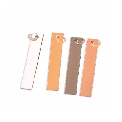 China China Wholesale Rectangle Customized Stamping Blank Dog Brand Logo Metal Tag for sale