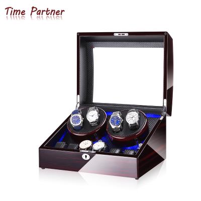 China Automatic Watches Storage Time Partner Rotation Display Watch Winder Box 4+6 Watch Winders Storage Boxes for sale