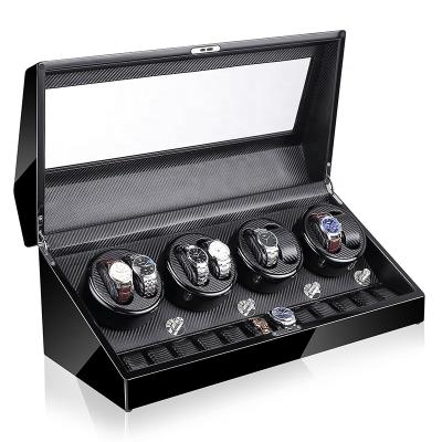 China Custom Made Luxury Time Partner Watch Slide Box And Watch Winder With LED for sale