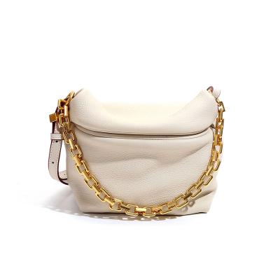 China 100% good prices eco-friendly leather bag with cloud chain bag thick chain for sale