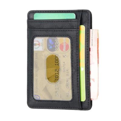 China Factory Wholesale Slim Rfid Blocking Wallet Credit ID Leather Card Holders Pinch Money Case for sale