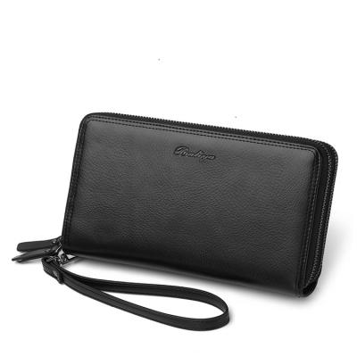 China Wholesale High Quality Baliya Large Capacity Customized Plain Cheap Genuine Leather Men's Large Capacity Clutch for sale