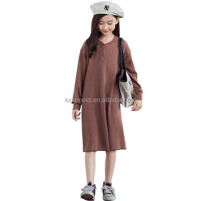 China Custom Made Anti-Shrink Kids Autumn And Winter Wholesale Kids Shirt Knitted School 7tears Skirt Cute For Girls Sweater Dresses for sale