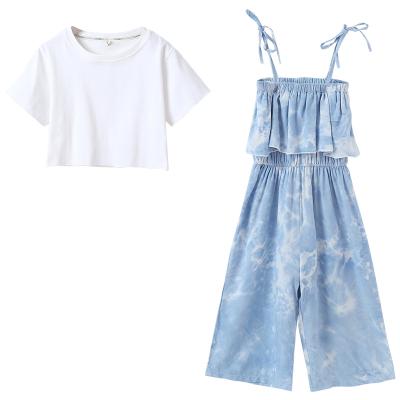 China High Quality Casual Style Girls' Fashion Suit Anti-wrinkle OEM Factory Child Summer Wear for sale