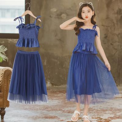 China anti-wrinkle casual 2 pieces clothes wholesale short sleeve girl dress clothes for girls 10 years old like dress for sale