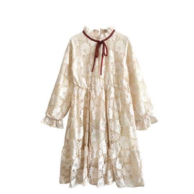 China New Arrival Anti-wrinkle Long Sleeve Lace Up Elegant Dresses Breathable Girl Summer Party Dresses for sale