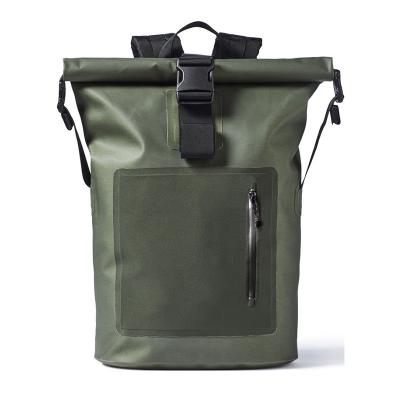 China Custom Waterproof Waterproof Men Rolltop Office PVC Dry Bag Backpack Fully Waterproof Bag for sale