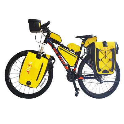 China Gray Bicycle Pannier Bike Saddle High Quality Waterproof Bag Bike Pannier Rack Bag for sale