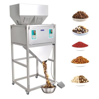 China High Efficiency 10-999g Double Heads Large Quantitation Powder Granule Automatic Sealing And Filling Machine for sale