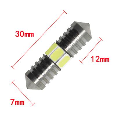 China 12V Festoon 5730 Dome Lights 7SMD 360 LED 6000K White Festoon-5730-7SMD Aluminum Car Interior C5W 31/36/39/41MM for sale