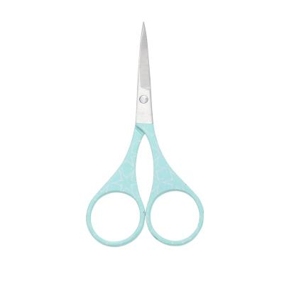 China Portable callus scissors private label scissors paint green right handed beauty scissors shears cuticle scissors for sale