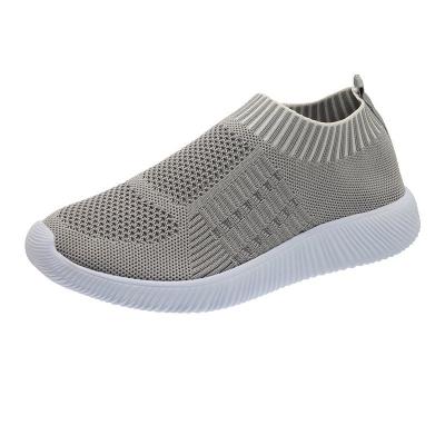 China Women Lightweight Custom Flat Casual Shoes Ladies Private PU Single Flight Knit Leisure Shoes Customer OEM 2020 Flight Knit for sale