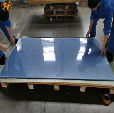 China Garment Templates Cutting Tine Rigid Transparent Blue PVC Sheet For Garment Template Customize Size for sale