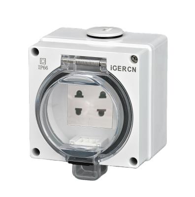 China Residential / General Purpose IP66 Weather Proof Wall Socket And Switch With 2pin SOCKET IP66 Wall Outlet for sale