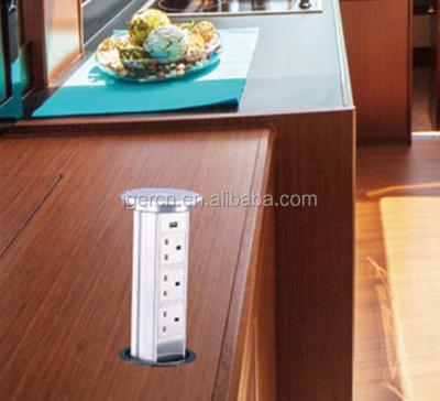 China Industrial touch screen smart socket for luxury yacht and motorized sound tower socket for meeting room for sale