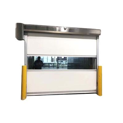 China Security Windproof High Speed ​​Industrial Roll Up Automatic PVC Door Roller Shutter Fast Folding Door for sale