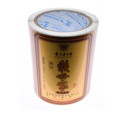 China Waterproof Printed Adhesive Rolled Waterproof Wine Bottle Labels Private Beer Sticker for sale