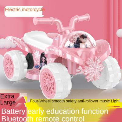 China Ride on New Car Toy Ice and Snow beierjia toy car leksaksbelectric stroller neutral four-wheeled remote control baby boy three months pink for sale