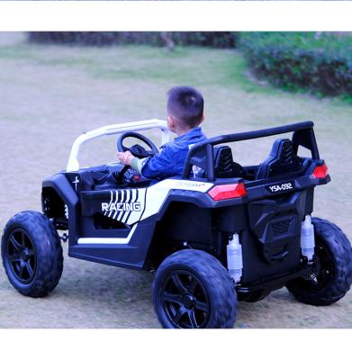 China PVC yellow-child children's electric car can rest remote control four-wheel drive baby child toy adult off-road car for sale