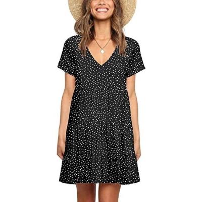 China 2022 Anti-wrinkle Spring New Fashion V-neck Thin Loose Short Sheath Floral Print Casual Women's 16 Color Dress for sale