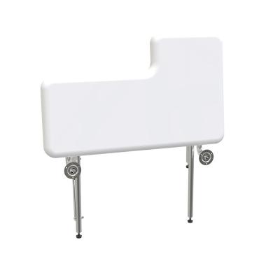 China OEM White Wall Mounted Folding Shower Toilet Seat Folding Type With Back And Arms for sale