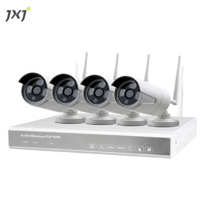 China NIGHT VISION JXJ Hot Product Security Alarm P2P IP Webcam Camera Home Visual Wireless Security System 4CH WiFi Cctv Kit Cctv Nvr System for sale