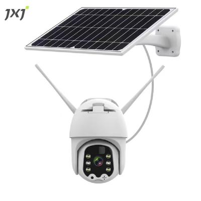 China NIGHT VISION JXJ PIR Detection 8W Silicon Solar Panel 4X Monocrystalline Digital Network Camera Zoom 4G Sim Card Ip Outdoors Cctv for sale