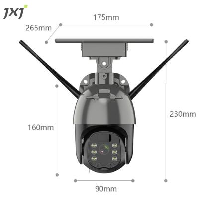 China NIGHT VISION JXJ 1080P Wifi Mic Low Power Built-in Wide Angle PAN-TILT Mini Spy Wireless Outside 6 Pieces 18650 Battery Camera Solar CCTV for sale